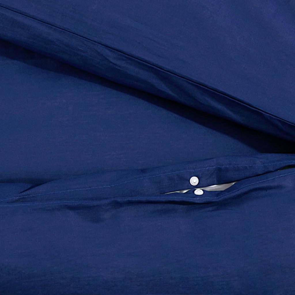 Sengesett marineblå 225x220 cm bomull