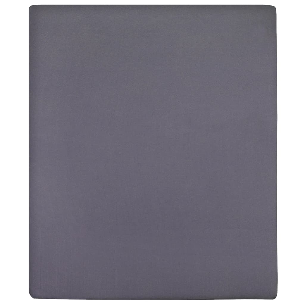 Jerseylaken 2 stk antrasitt 180x200 cm bomull