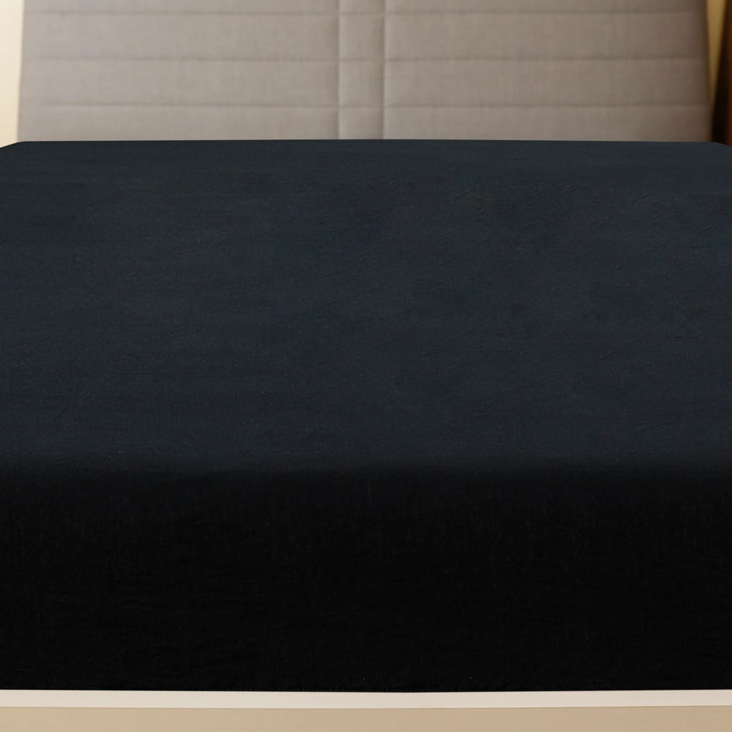 Jerseylaken svart 100x200 cm bomull