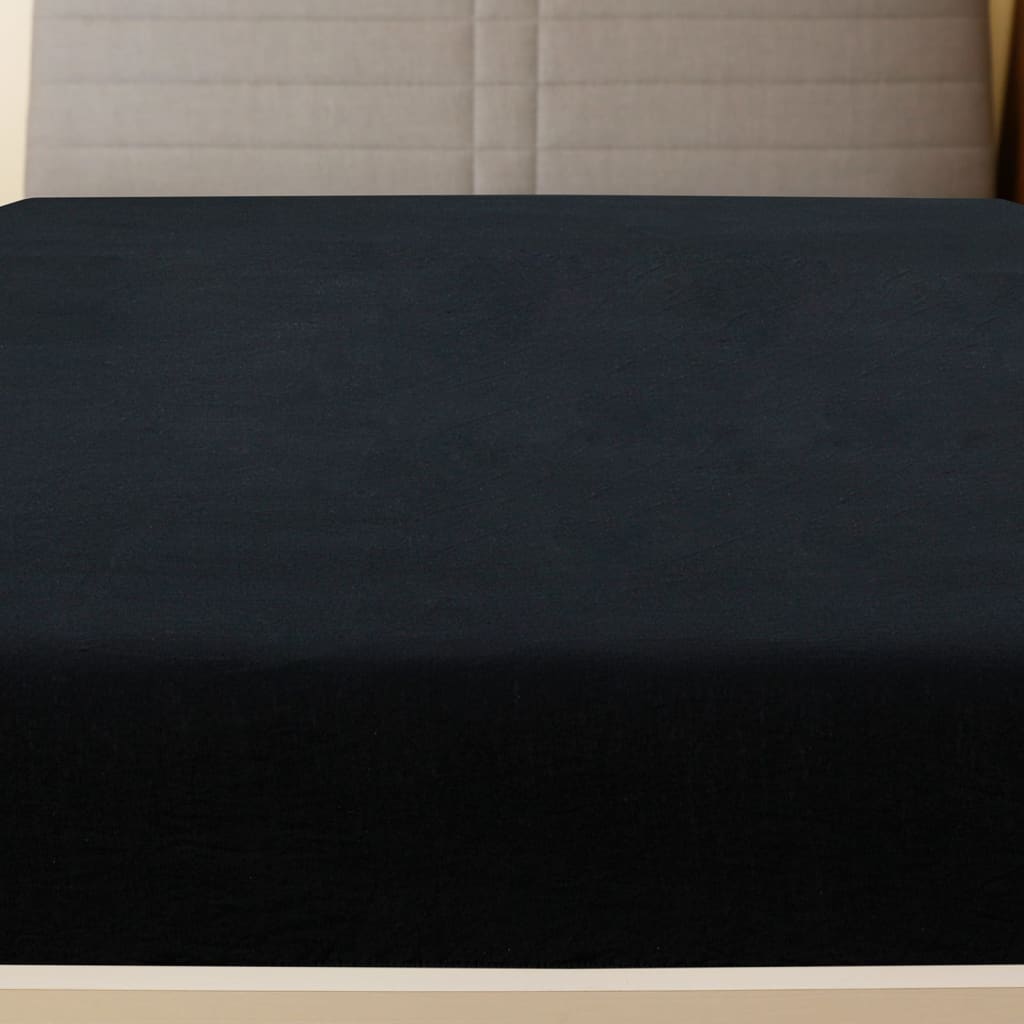 Jerseylaken svart 140x200 cm bomull
