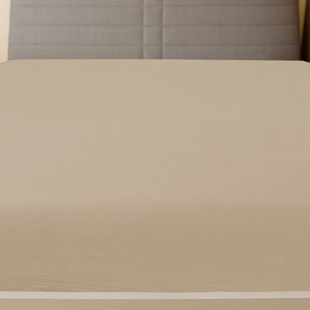 Jerseylaken gråbrun 160x200 cm bomull