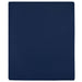 Jerseylaken 2 stk marineblå 140x200 cm bomull