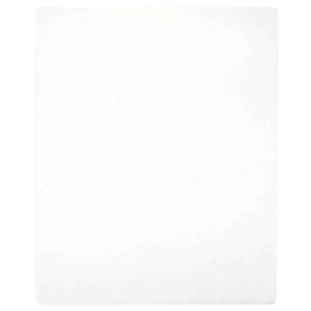 Jerseylaken 2 stk hvit 90x200 cm bomull