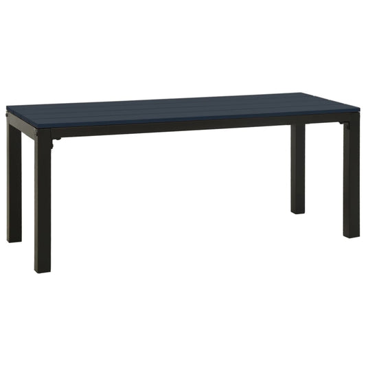 Hagebenk 110 cm stål og WPC svart vidaXL