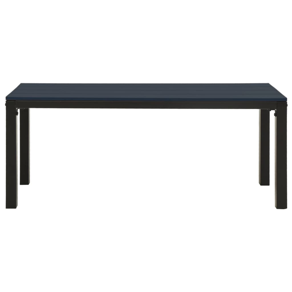 Hagebenk 110 cm stål og WPC svart vidaXL