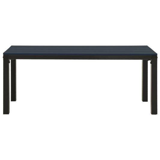 Hagebenk 110 cm stål og WPC svart vidaXL