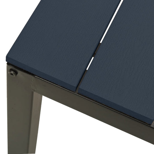 Hagebenk 110 cm stål og WPC svart vidaXL