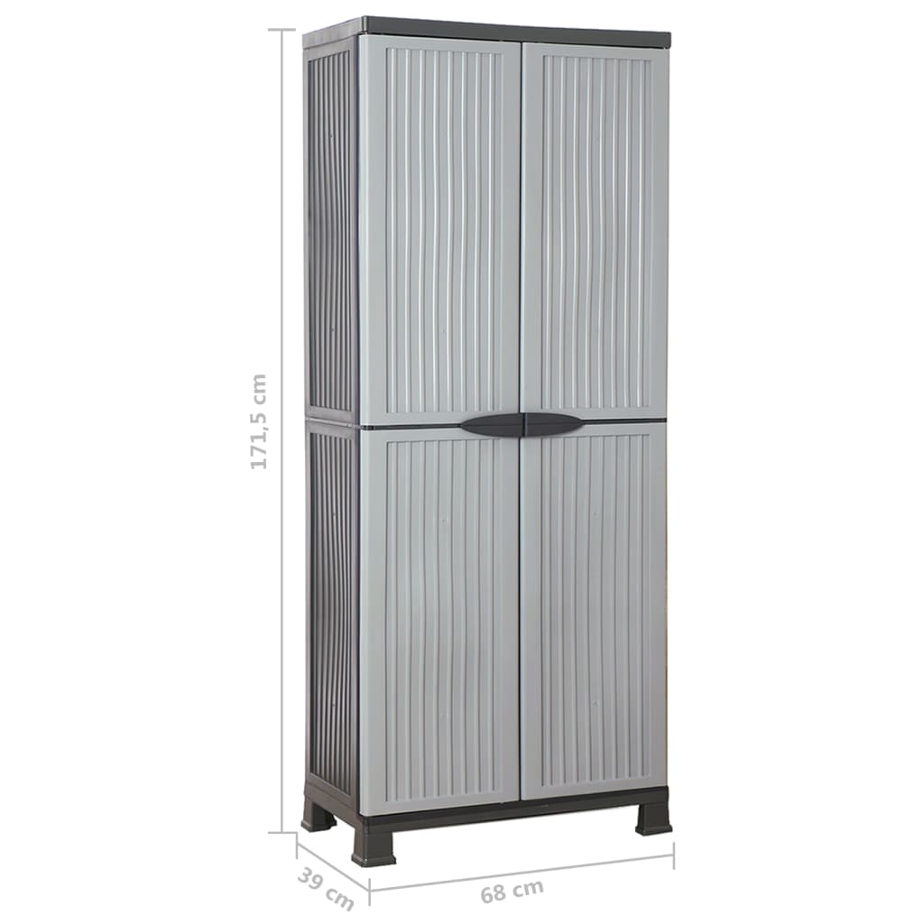 Plastskap 68x39x171,5 cm vidaXL