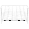 Fotballmål med nett hvit 180x90x120 cm stål