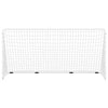 Fotballmål med nett hvit 366x122x182 cm stål