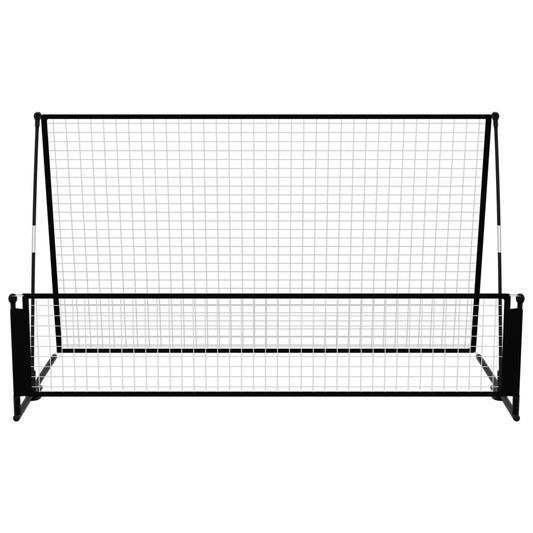 2-i-1 Fotballmål og stoppnett 202x104x120 cm stål
