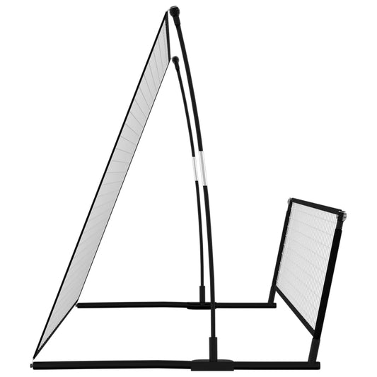 2-i-1 Fotballmål og stoppnett 202x104x120 cm stål