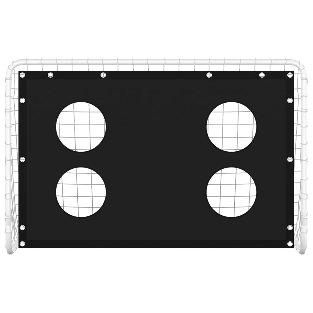 Fotballmål treningsnett stål 184x61x122 cm