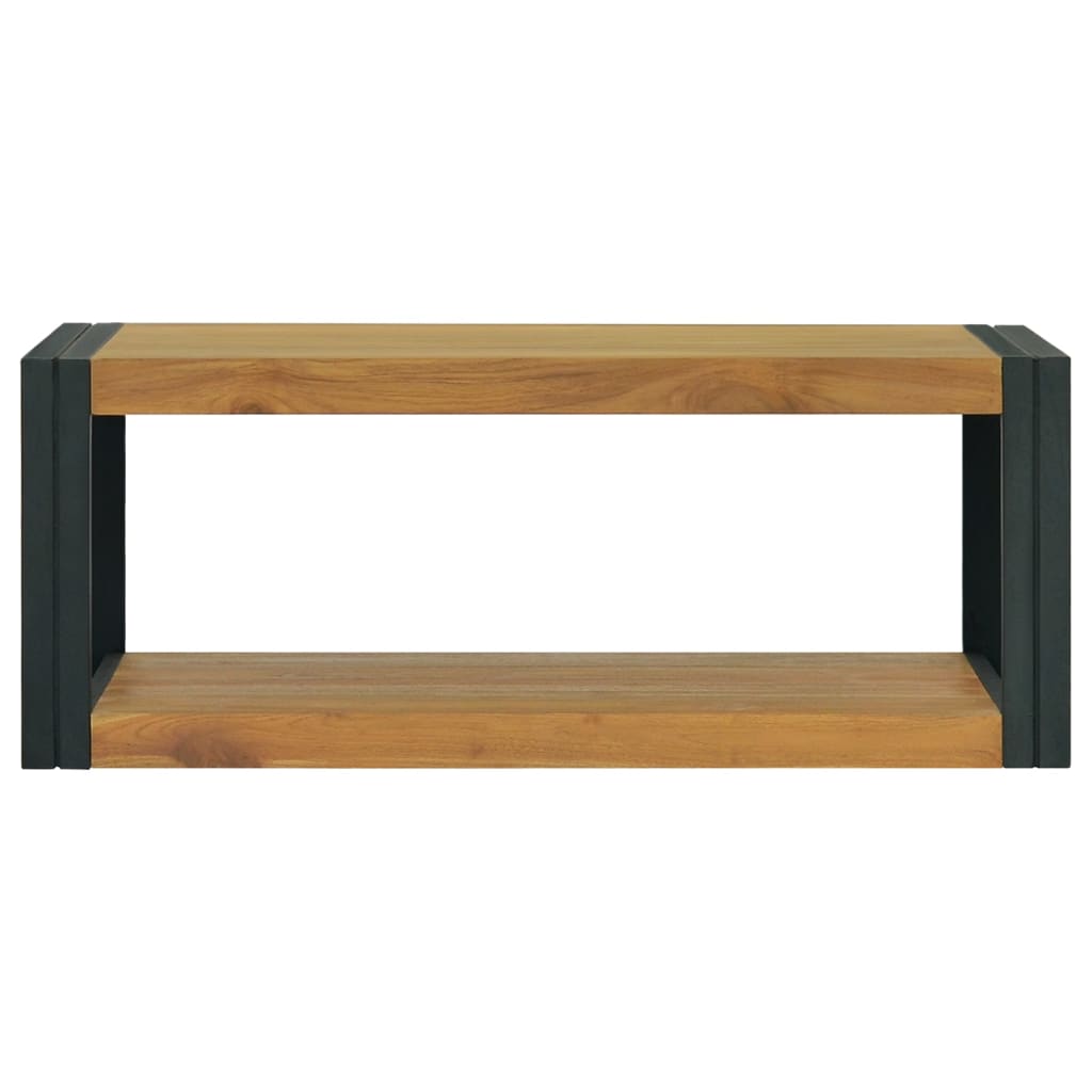 Veggmontert baderomsskap 90x45x35 cm heltre teak