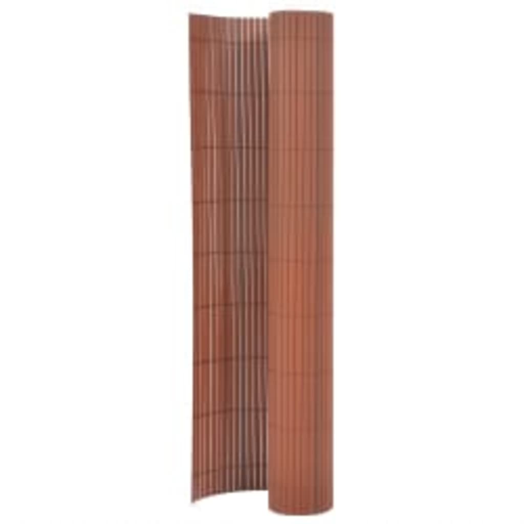 Dobbelsidet hagegjerde 90x400 cm brun