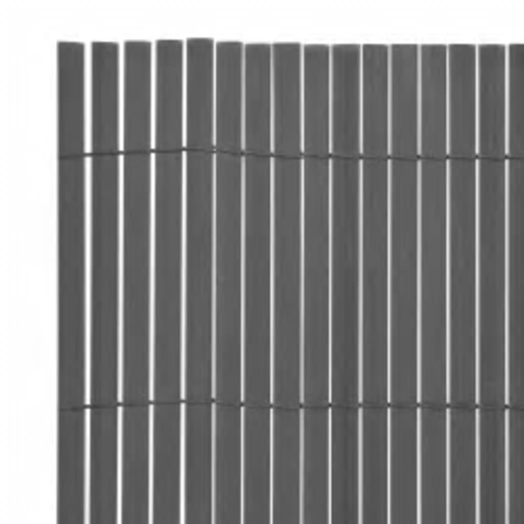 Dobbelsidet hagegjerde 90x400 cm grå