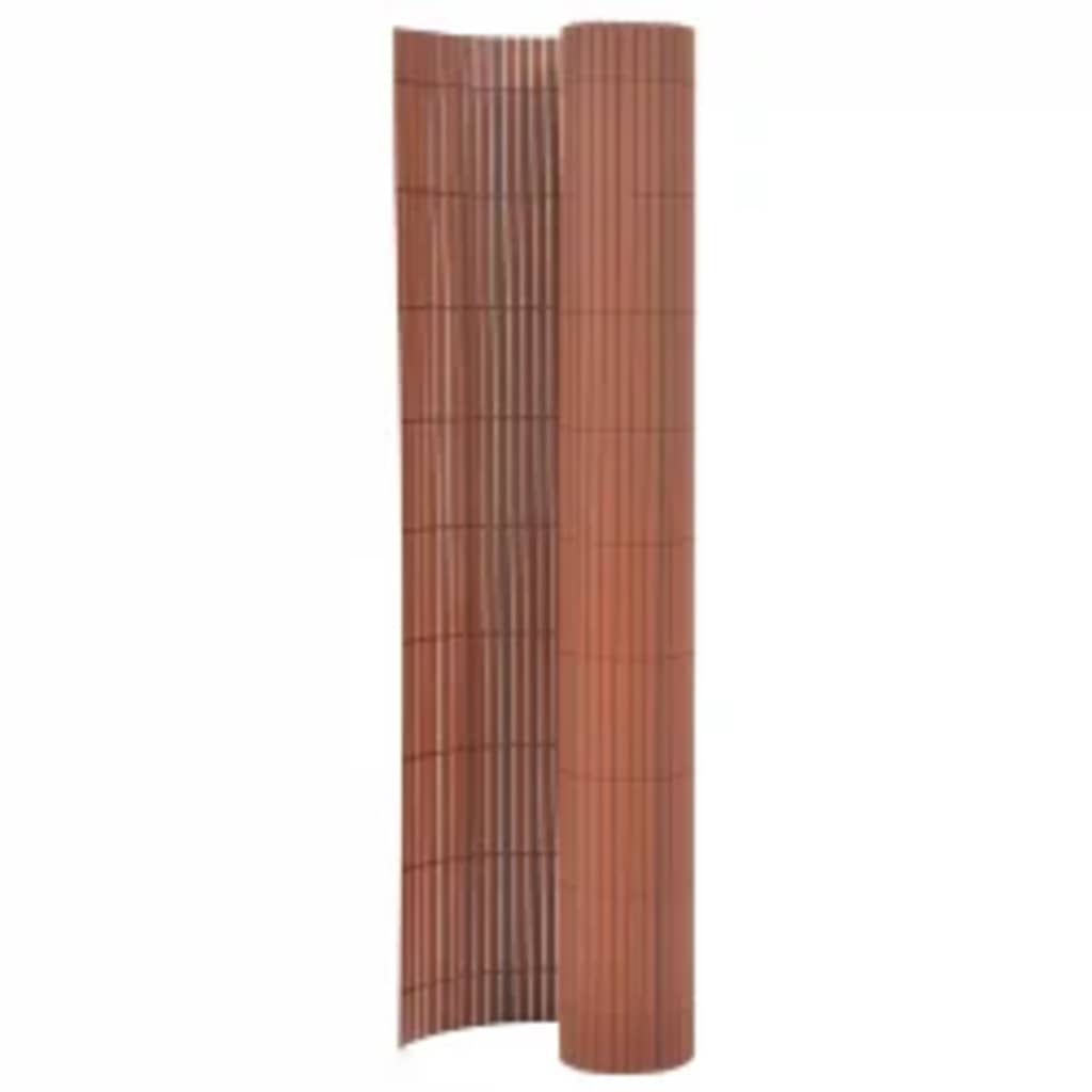 Dobbelsidet hagegjerde 110x400 cm brun