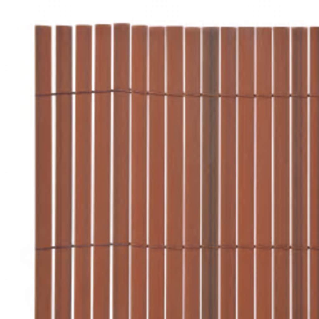 Dobbelsidet hagegjerde 110x400 cm brun
