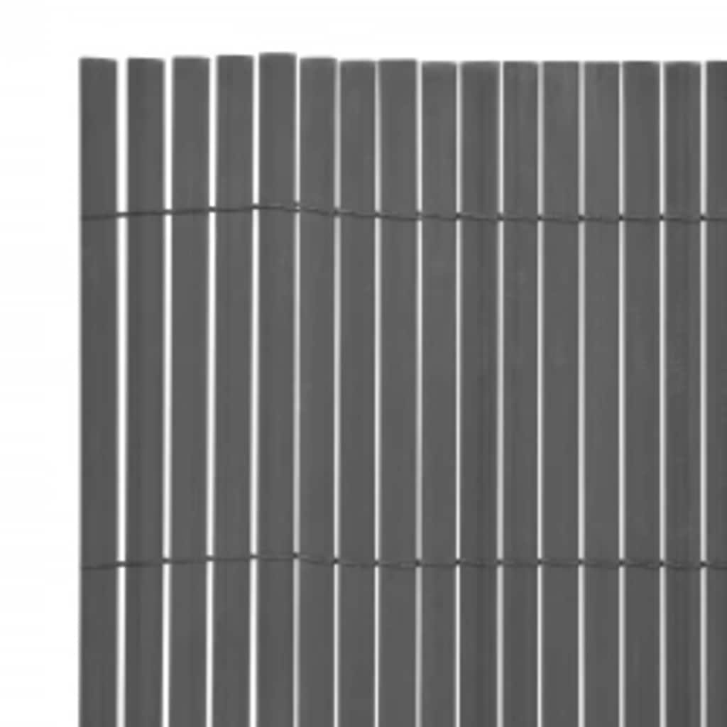 Dobbelsidet hagegjerde 110x400 cm grå