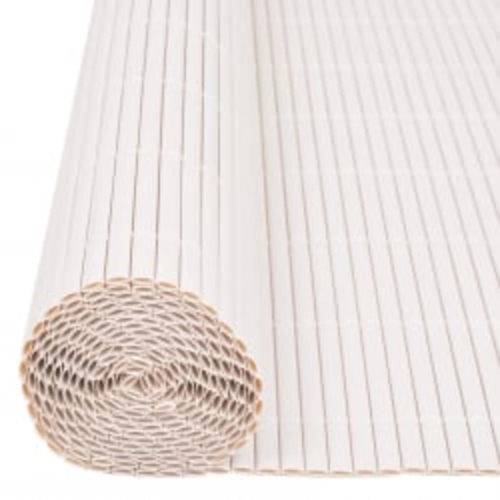 Dobbelsidet hagegjerde 110x500 cm hvit