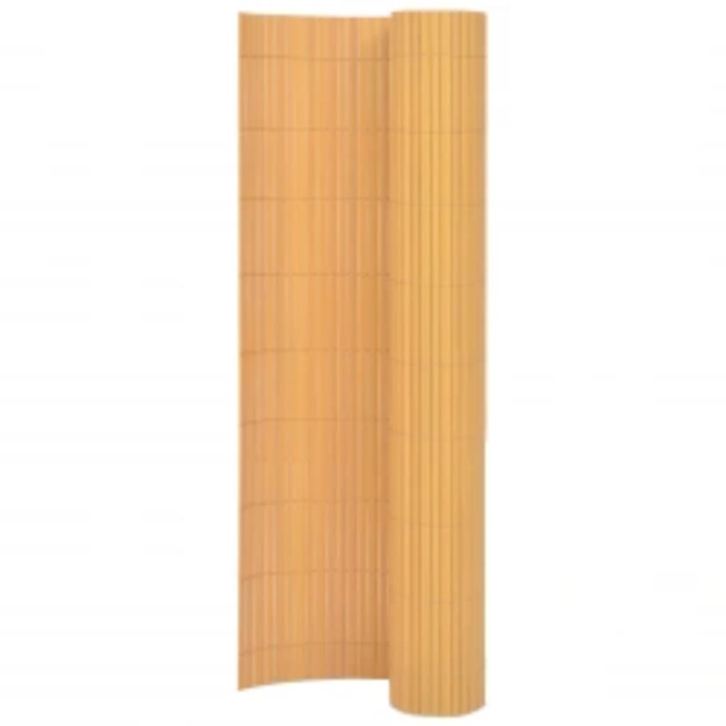 Dobbelsidet hagegjerde 110x500 cm gul vidaXL