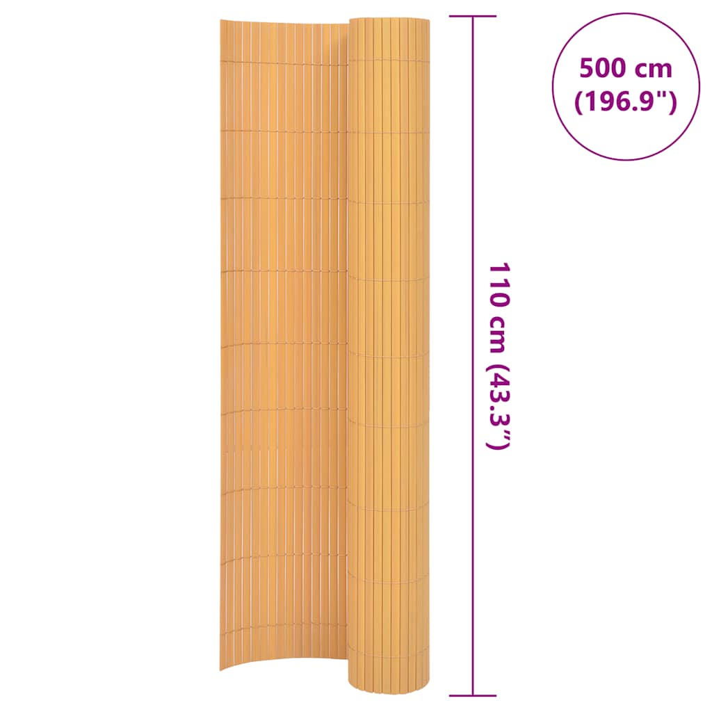 Dobbelsidet hagegjerde 110x500 cm gul vidaXL