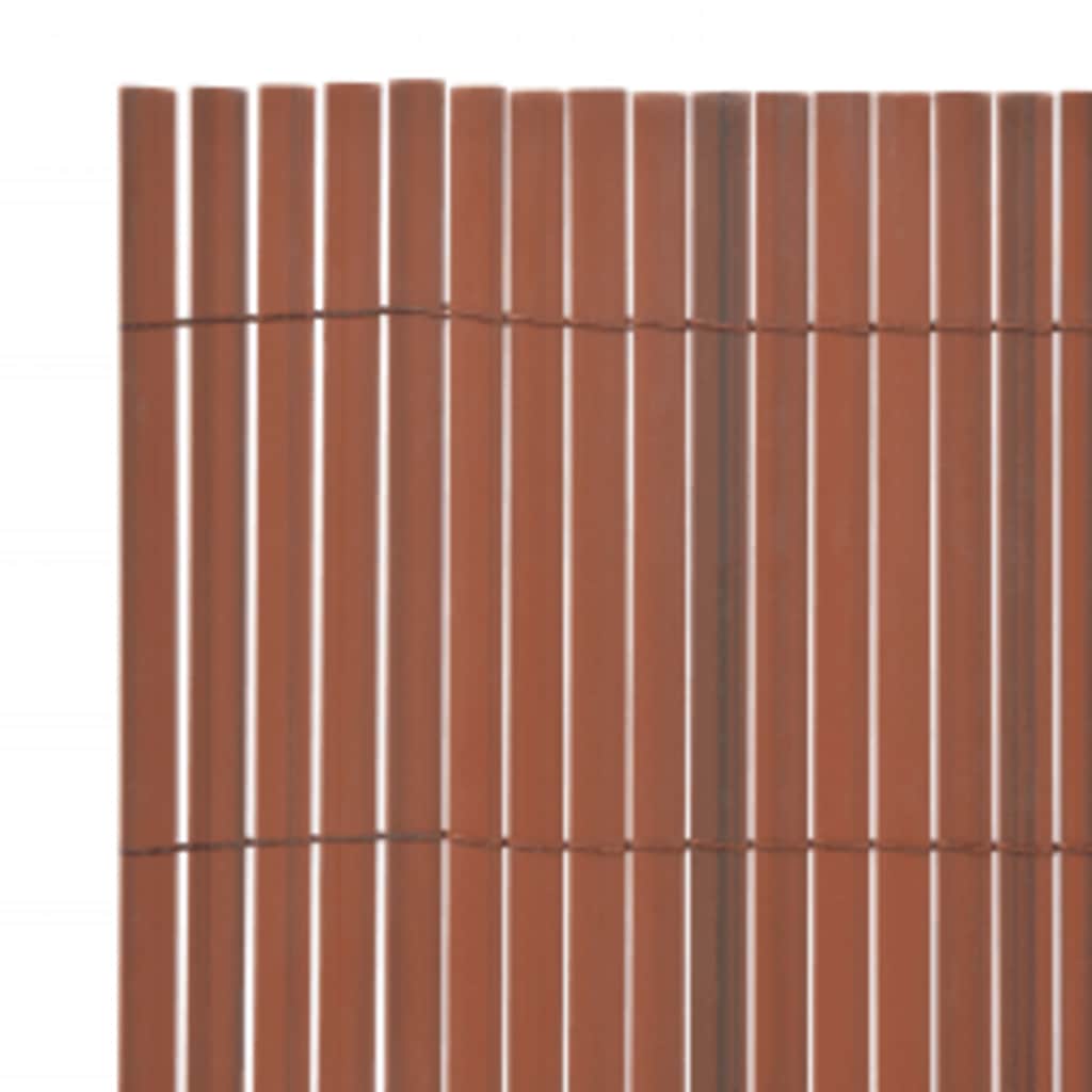 Dobbelsidet hagegjerde 110x500 cm brun
