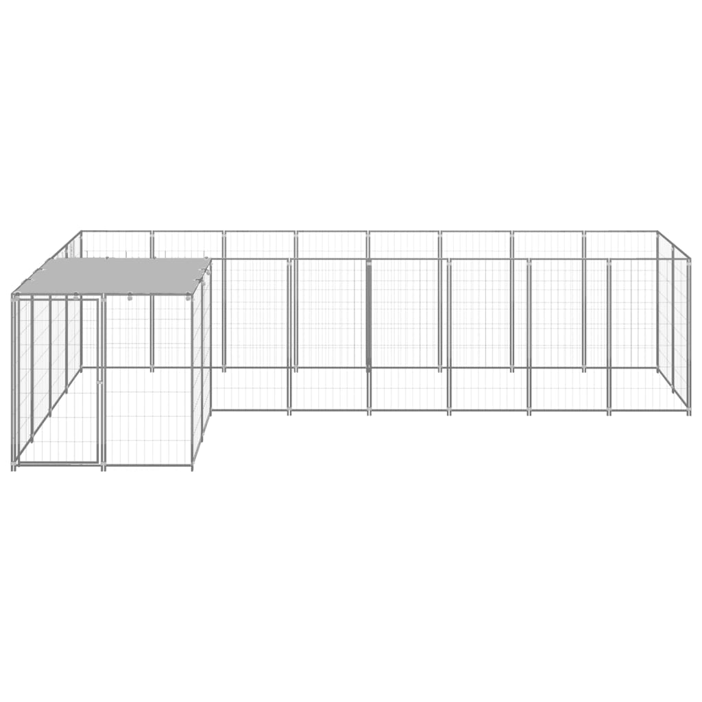 Hundegård sølv 6,05 m² stål