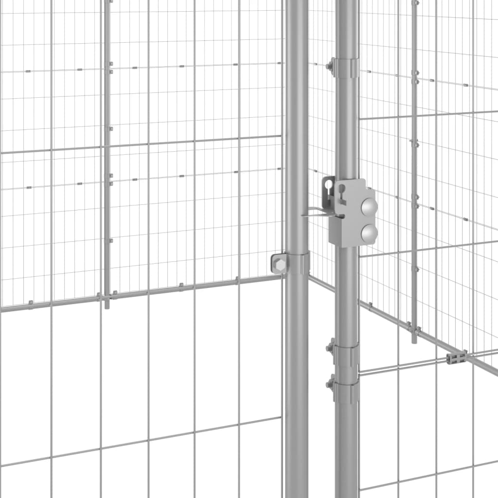 Utendørs hundegård 43,56 m² galvanisert stål
