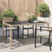 Hagebord 150x90x75 cm herdet glass og polyrotting beige vidaXL