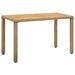 Hagebord beige 109x107x74 cm polyrotting og heltre akasie vidaXL