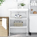 Badehylle hvit 59x38x83 cm jern