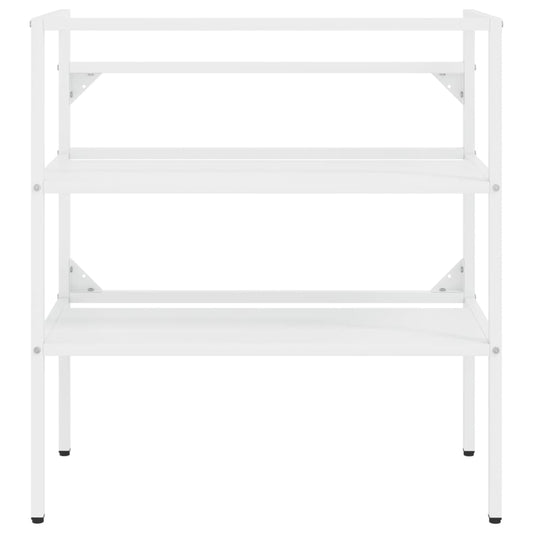 Badehylle hvit 79x38x83 cm jern