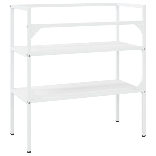 Badehylle hvit 79x38x83 cm jern