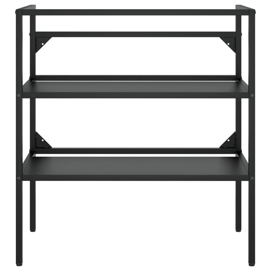 Badehylle svart 79x38x83 cm jern