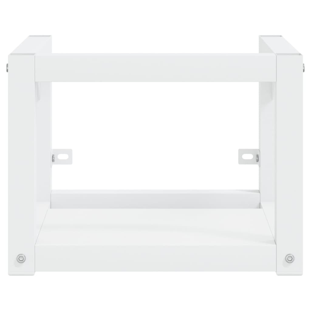 Vegghengt servantramme for bad hvit 40x38x31 cm jern