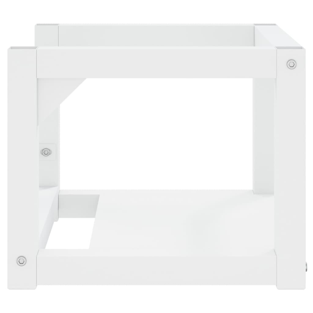 Vegghengt servantramme for bad hvit 40x38x31 cm jern