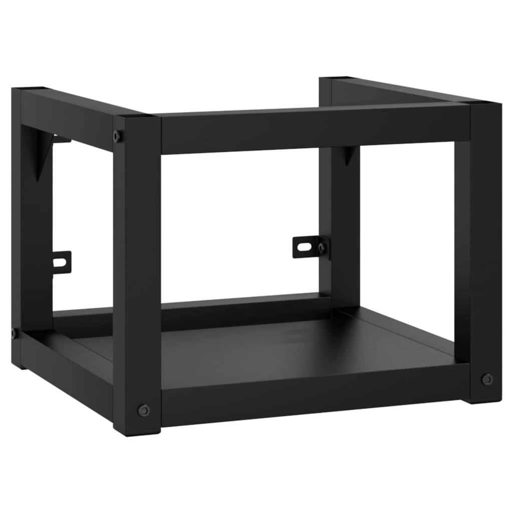 Vegghengt servantramme for bad svart 40x38x31 cm jern