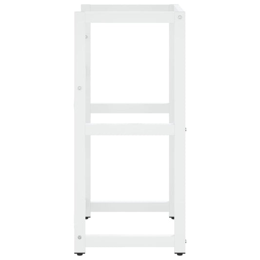 Badehylle hvit 40x38x83 cm jern