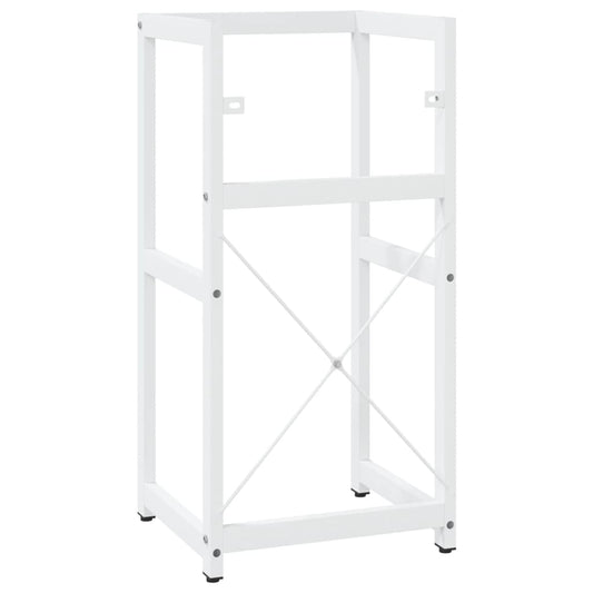Badehylle hvit 40x38x83 cm jern