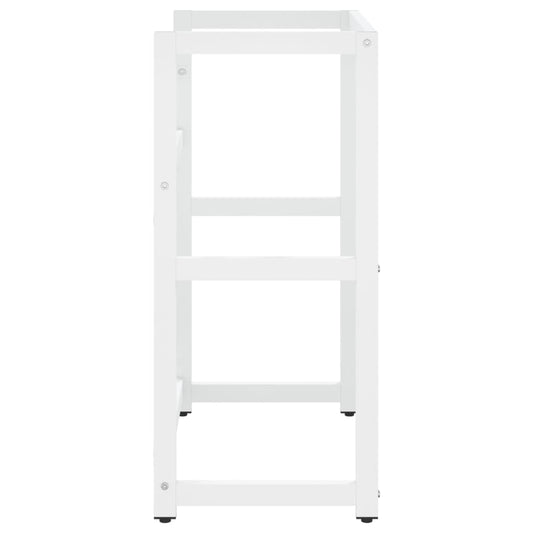 Badehylle hvit 59x38x83 cm jern