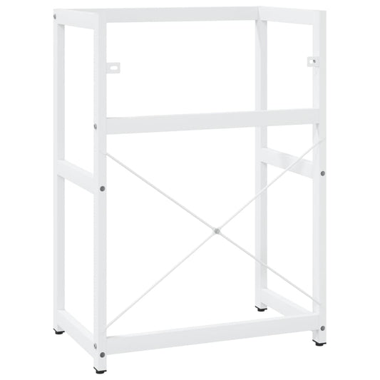 Badehylle hvit 59x38x83 cm jern