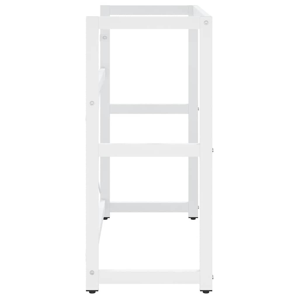 Badehylle hvit 79x38x83 cm jern