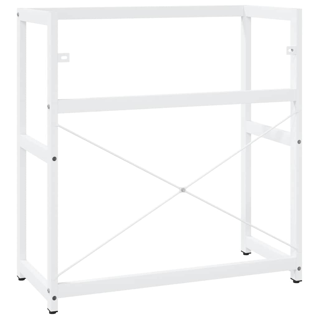 Badehylle hvit 79x38x83 cm jern