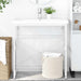 Badehylle hvit 79x38x83 cm jern