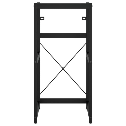 Badehylle svart 40x38x83 cm jern
