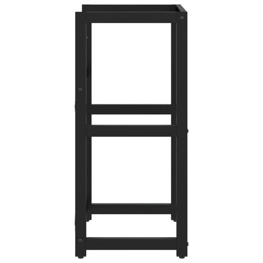 Badehylle svart 40x38x83 cm jern