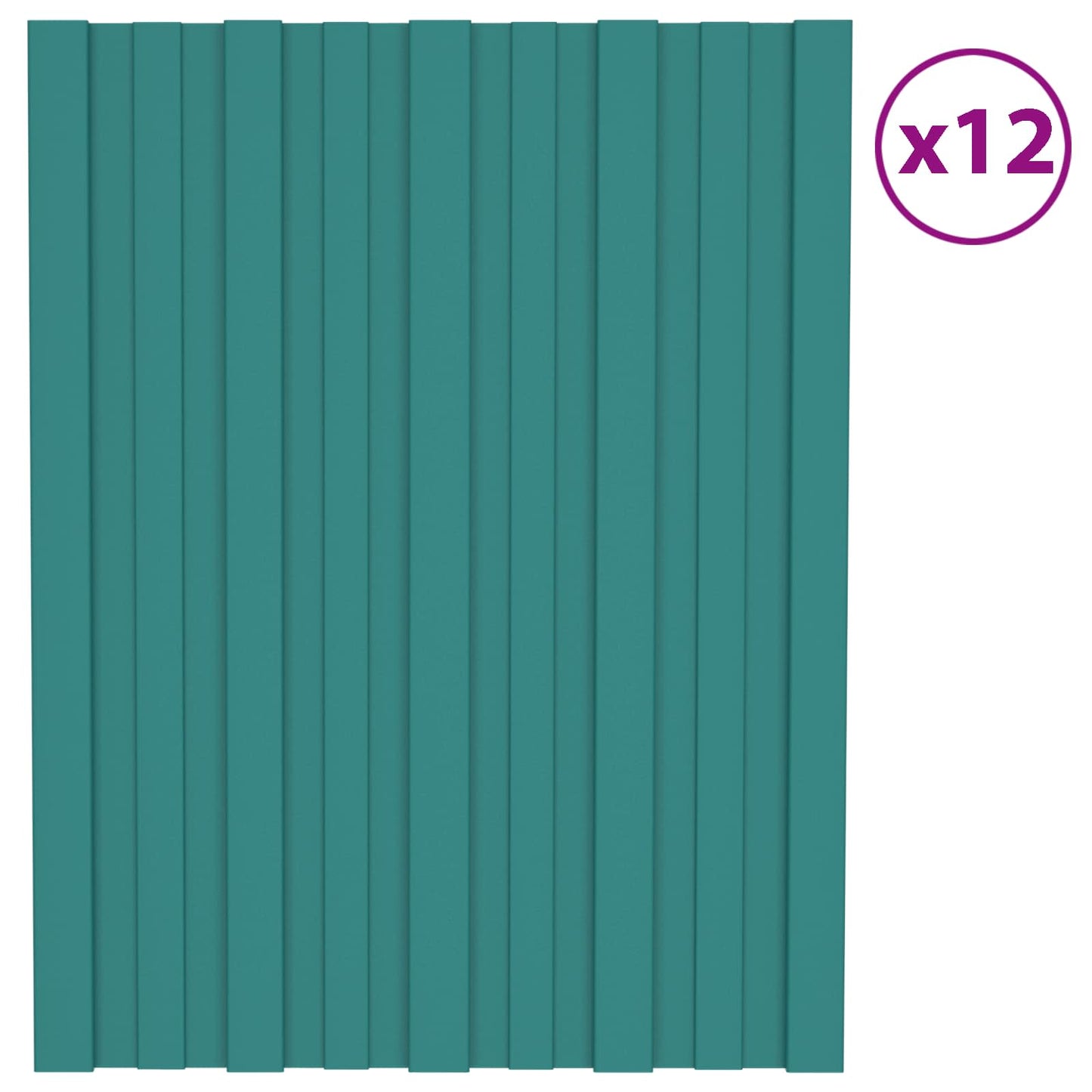 Takpanel 12 pcs Grønn 60 x 45 cm Galvanisert stål