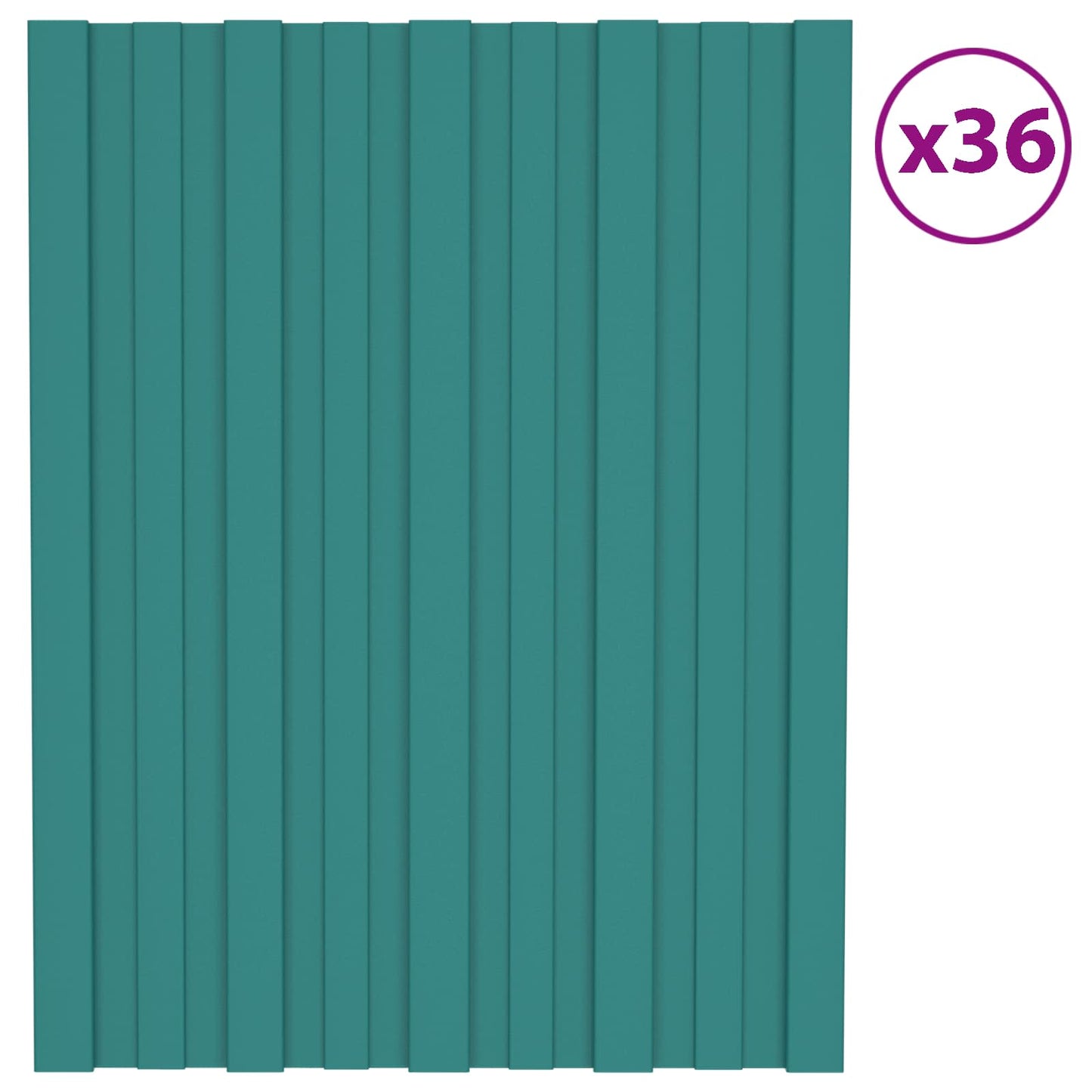 Takpanel 36 pcs Grønn 60 x 45 cm Galvanisert stål