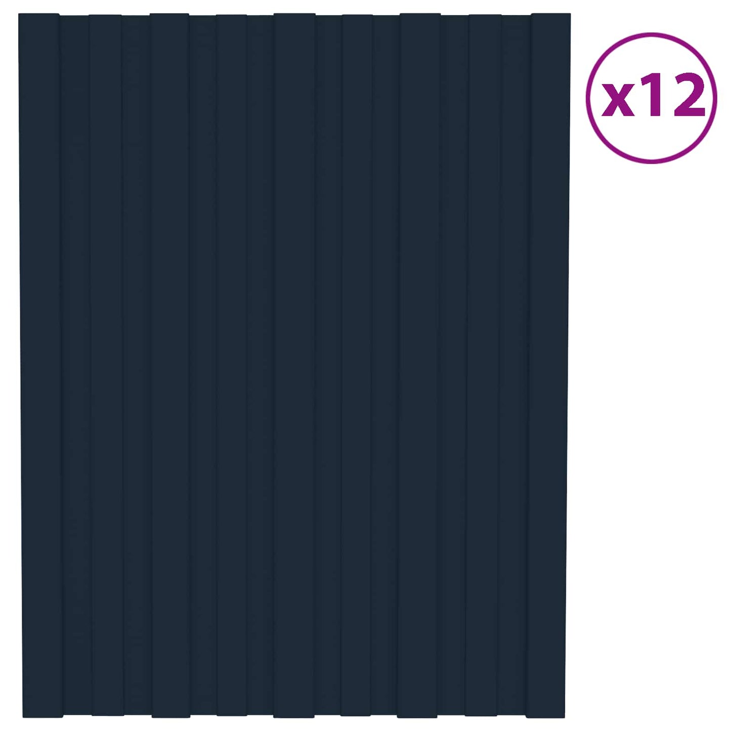 Takpanel 12 pcs Antrasitt 60 x 45 cm Galvanisert stål